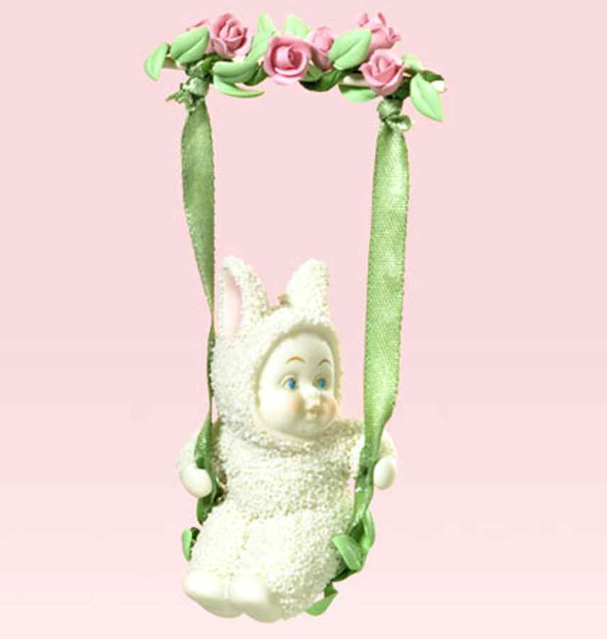Snowbunnies Mini Ornament Tree Swing Into Spring - Boxed by Department 56-1