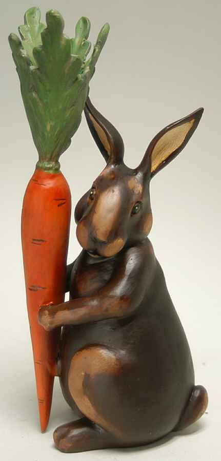 Woodland Spring Rabbit W/ Carrot Taper Holder - No Box by Department 56-1