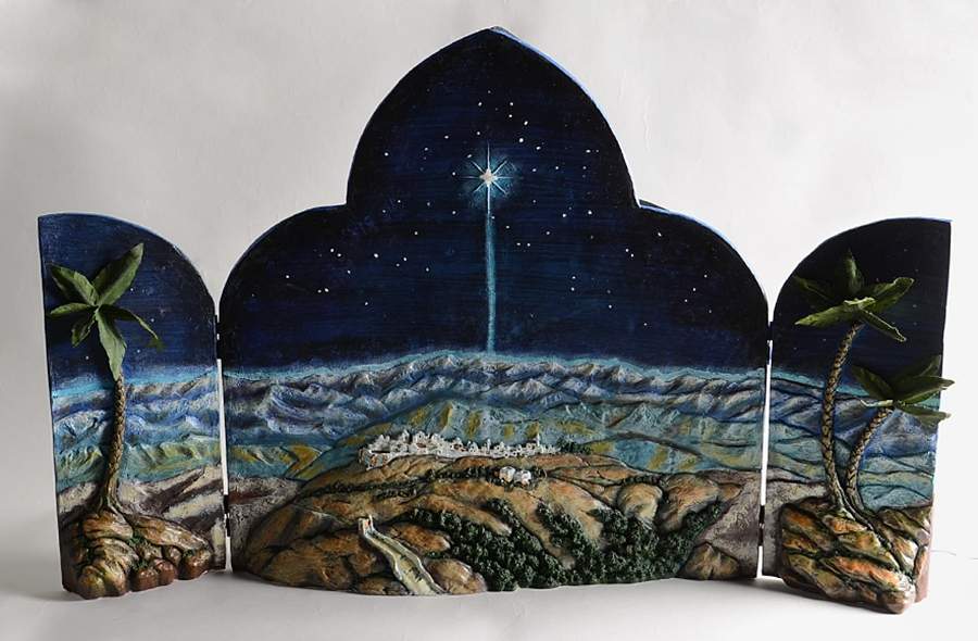 The Holy Land Holy Night Fiber Optic Backdrop - No Box by Department 56-1