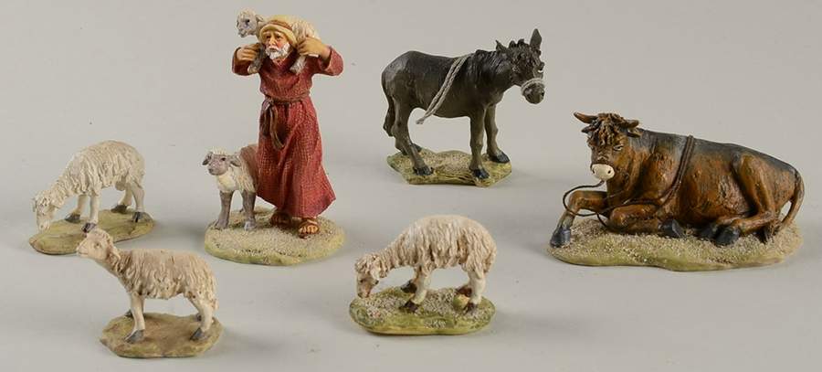 The Holy Land Good Shepherd & His Animals - No Box by Department 56-1