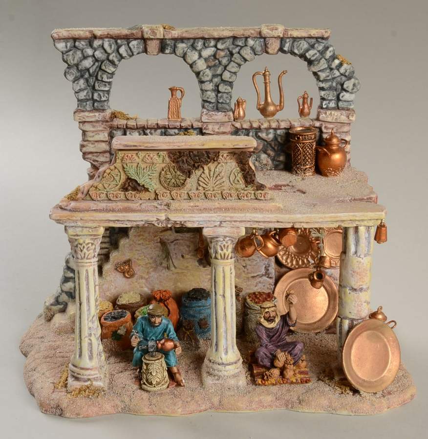 The Holy Land Spice & Copper Vendors' Colonnade - No Box by Department 56-1