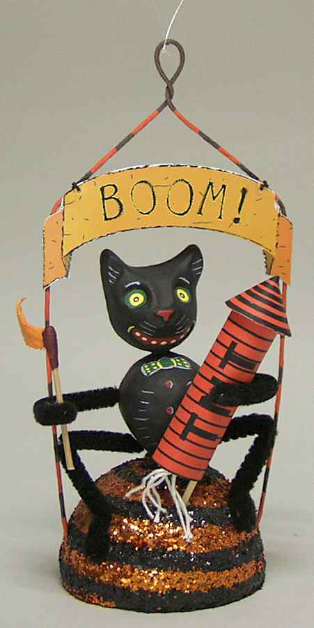 Glitterville Halloween Where's The Cat/What's That Noise - Boxed by Department 56-1