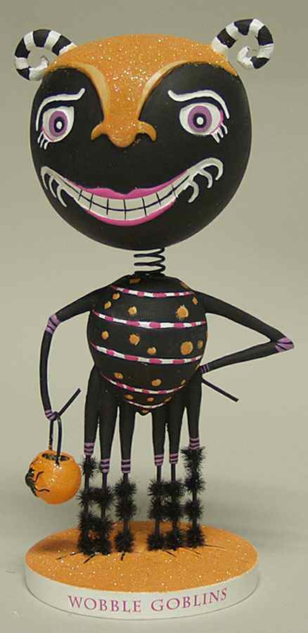 Glitterville Halloween Spider Wobble Goblin - Boxed by Department 56-1