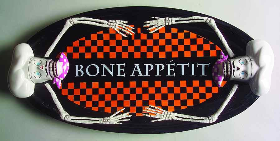 Glitterville Halloween Bone Appetit Platter - No Box by Department 56-1