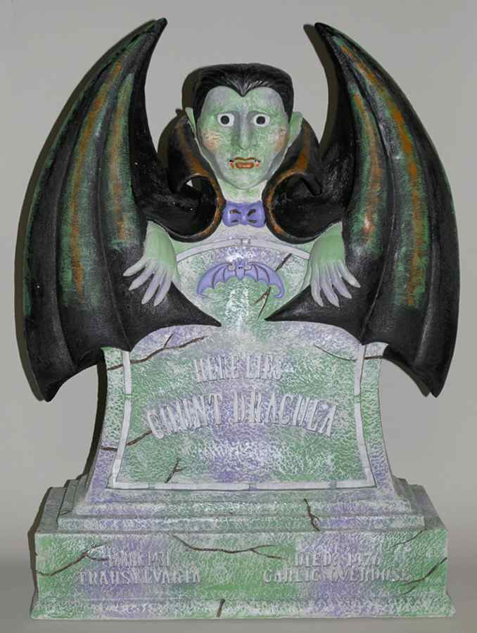 Glitterville Halloween Lit Dracula Tombstone - No Box 42 by Department 56-1