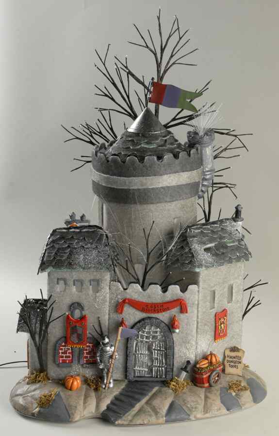Glitterville Halloween Fiber Optic Haunted House - No Box by Department 56-1