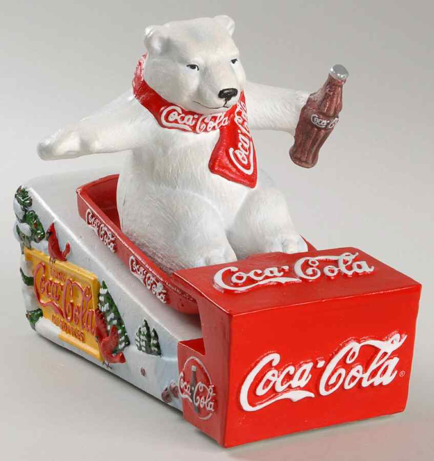 Danbury Mint Figurine Coca Cola Mechanical Bank - Boxed by Danbury Mint-1