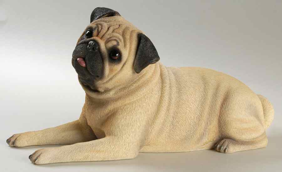 Danbury Mint Figurine Patient Pug - No Box by Danbury Mint-1
