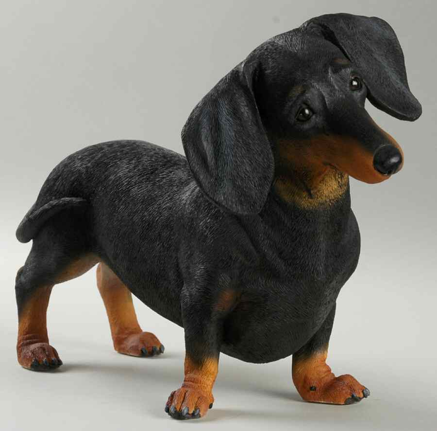 Danbury Mint Figurine Devoted Dachshund - No Box by Danbury Mint-1