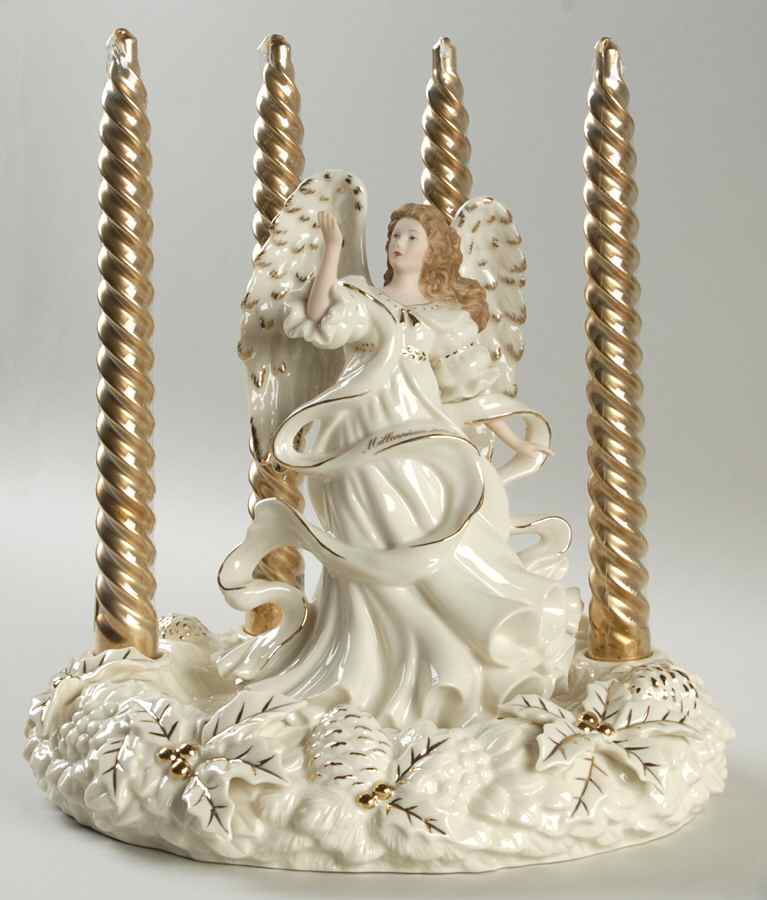 Danbury Mint Figurine Millennium Angel W/ Candles - No Box by Danbury Mint-1