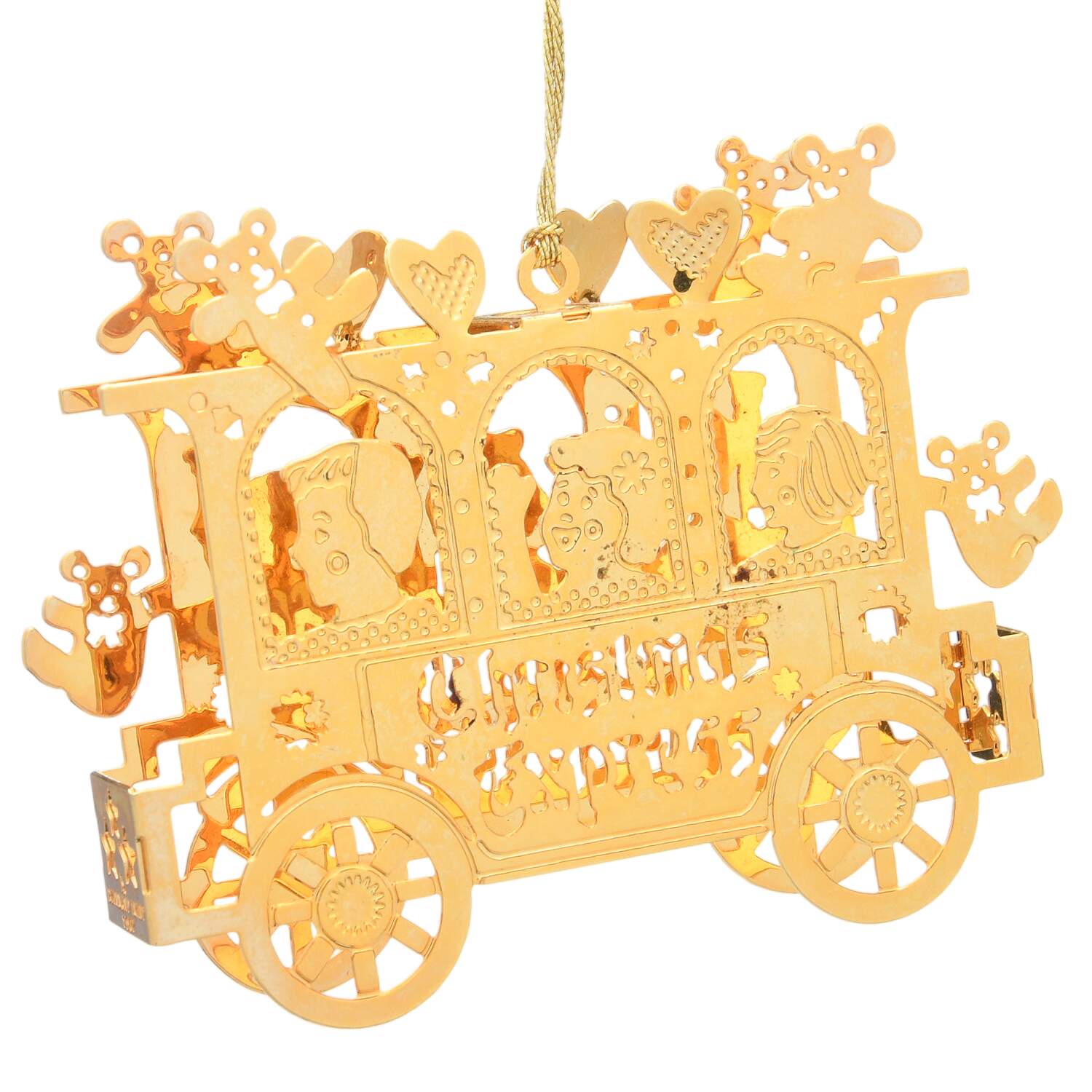 1987 Gold Christmas Ornament Collection Christmas Express - Boxed by Danbury Mint-1