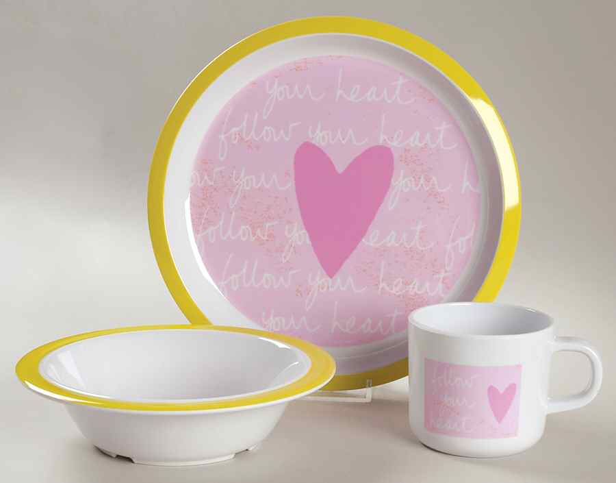 Messages From the Heart Follow Your Heart Melamine Baby Set - Boxed by Department 56-1