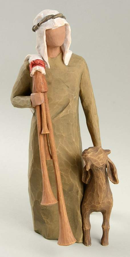 Willow Tree Nativity Zampognaro (Shepherd W/ Bagpipe) - Boxed by Demdaco-1