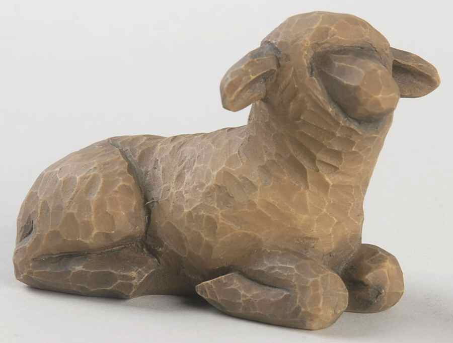 Willow Tree Nativity Black Sheep Lying - No Box by Demdaco-1