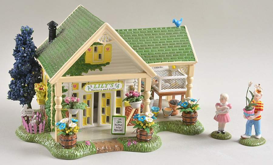 Snow Village Easter Lily's Nursery & Gifts - Boxed by Department 56-1