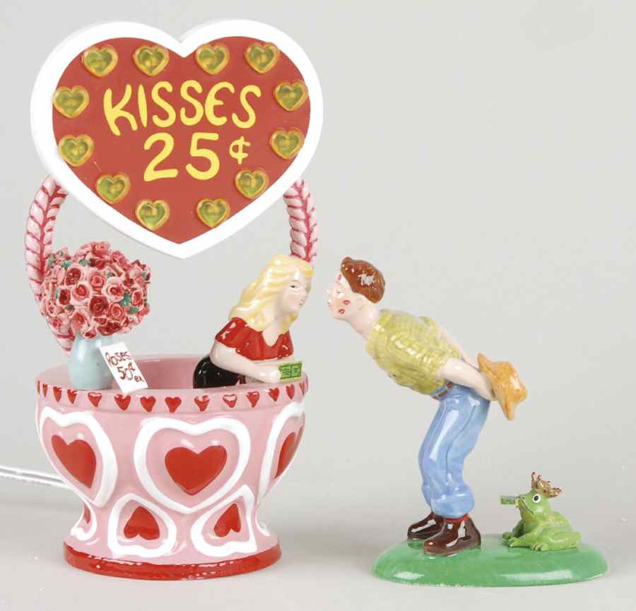 Snow Village Celebrate Love Kisses 25 Cents-Set Of 2 - Boxed by Department 56-1