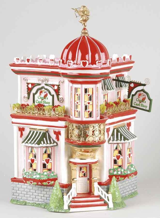 Snow Village Celebrate Love Cupid's Cardshop - Boxed by Department 56-1