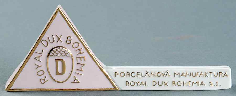 Advertising Signs Pink Triangle, Gold "D" - Advertising Signs by Royal Dux-1