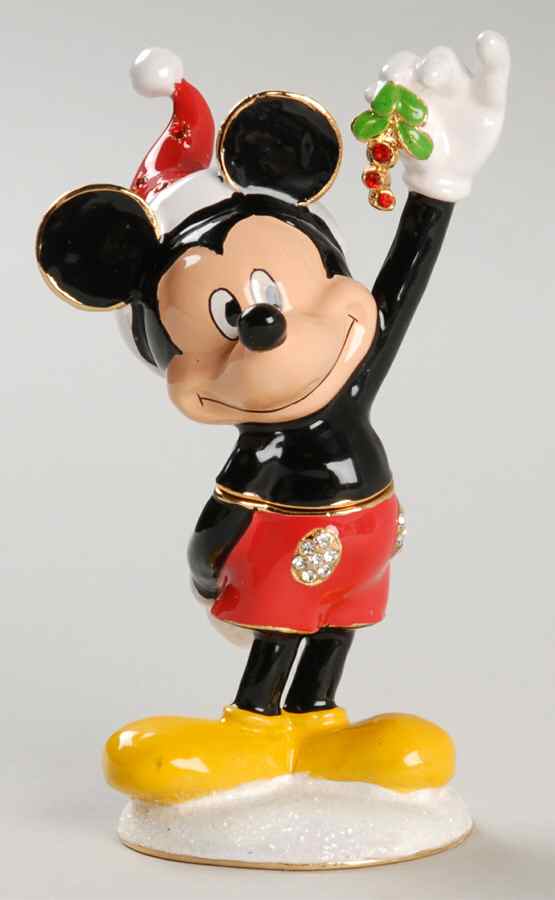 Disney Bejeweled Boxes Mistletoe Mickey - Boxed by Department 56-1