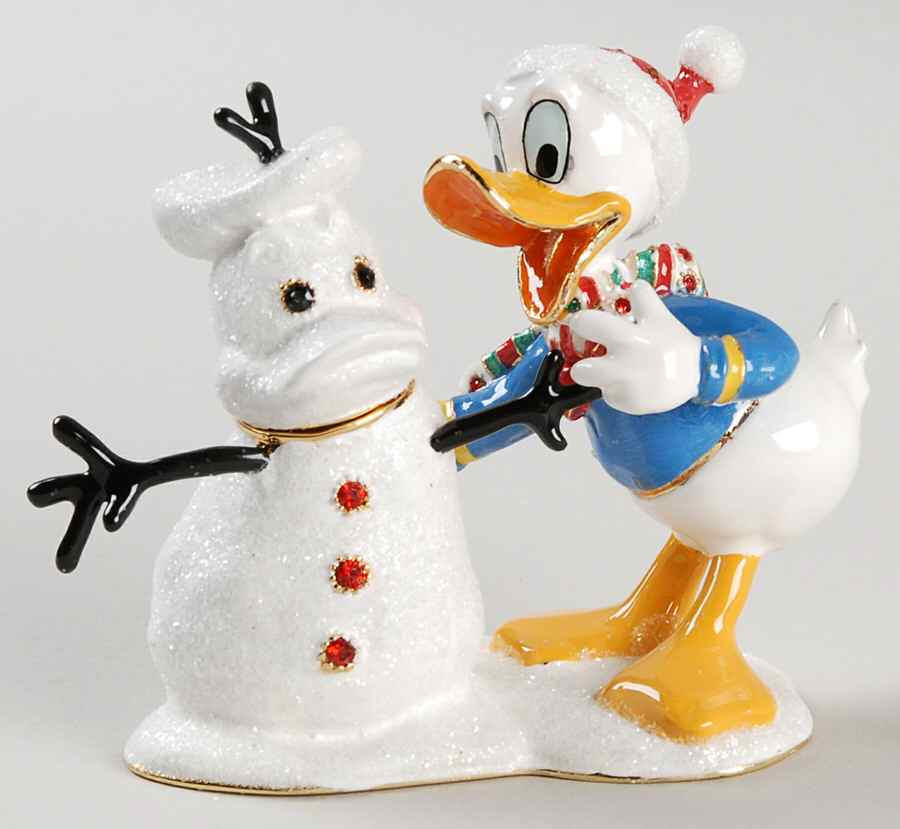 Disney Bejeweled Boxes Donald's Snowduck - Boxed by Department 56-1
