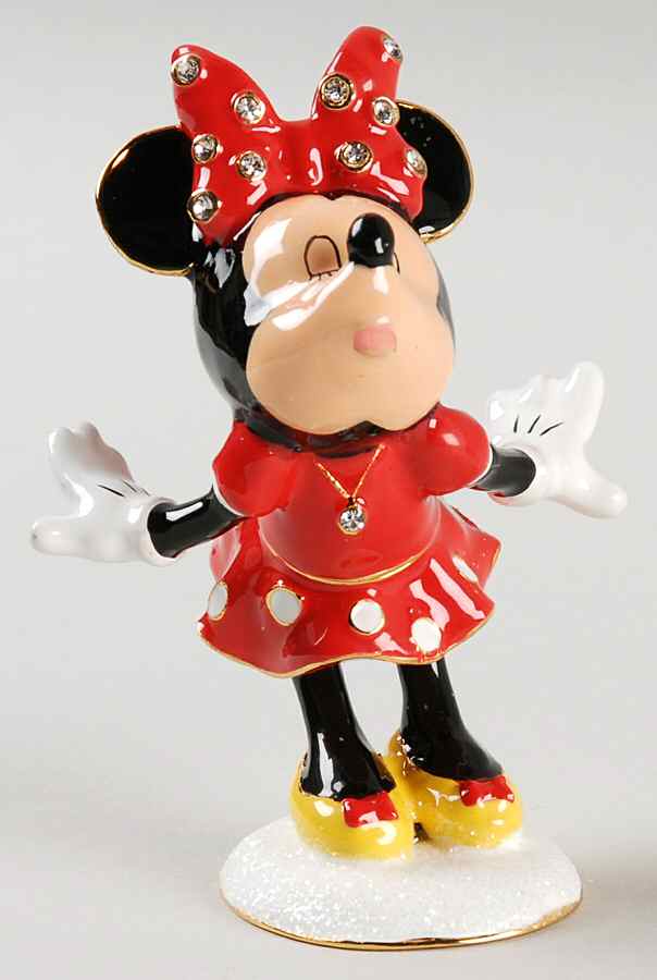 Disney Bejeweled Boxes Minnie Under The Mistletoe - Boxed by Department 56-1