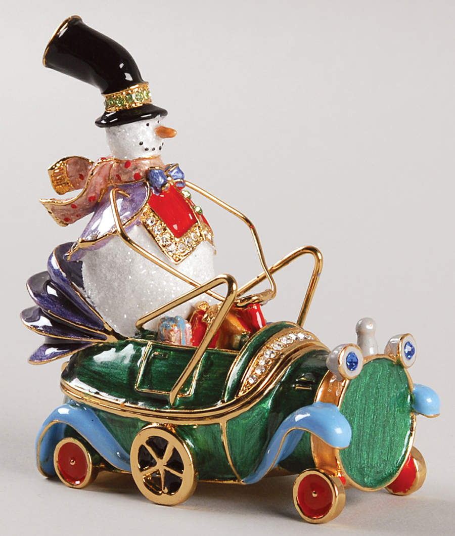 Christmas Bejeweled Boxes Christmas Eve Snowman - Boxed by Department 56-1