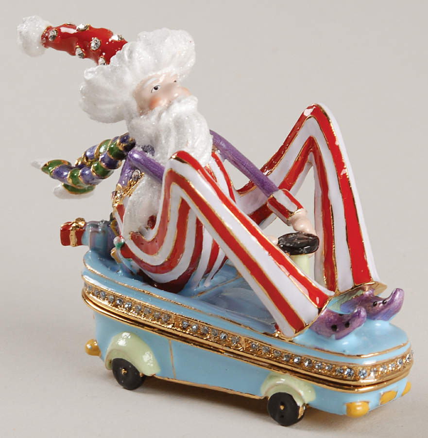 Christmas Bejeweled Boxes Christmas Eve Santa - No Box by Department 56-1