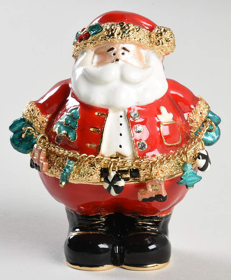 Christmas Bejeweled Boxes Santa - Boxed by Department 56-1