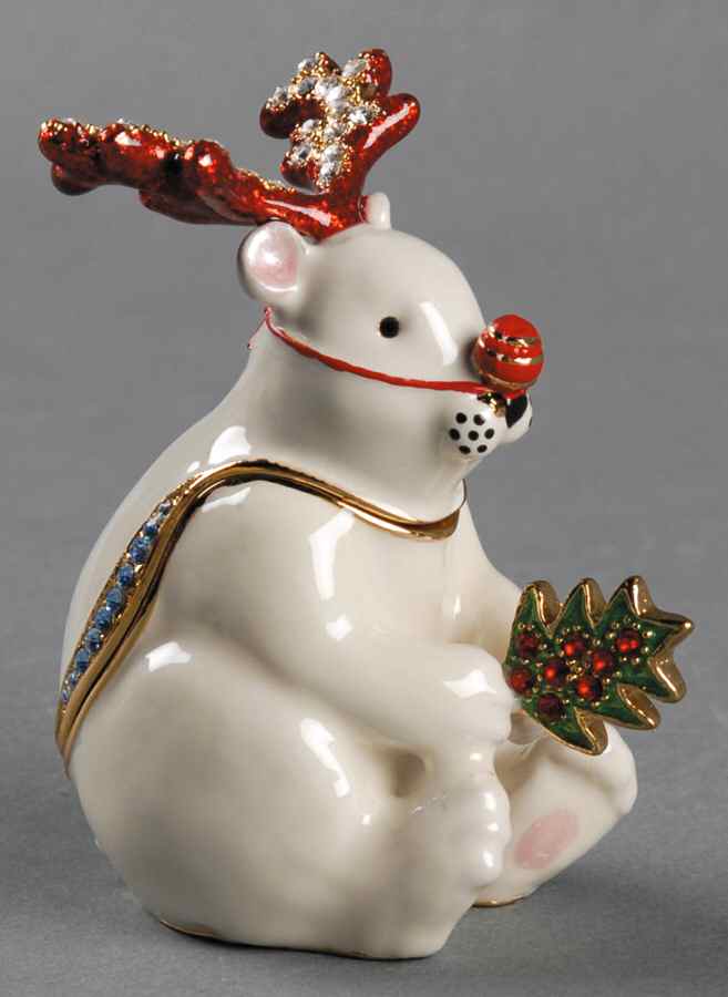 Christmas Bejeweled Boxes Woodland Animal-Bear - No Box by Department 56-1