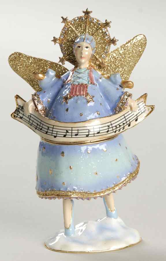Christmas Bejeweled Boxes Krinkles Silent Night Fairy-Blue - Boxed by Department 56-1
