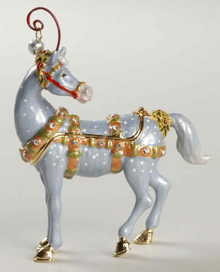 Christmas Bejeweled Boxes Krinkles Gray Horse - No Box by Department 56-1