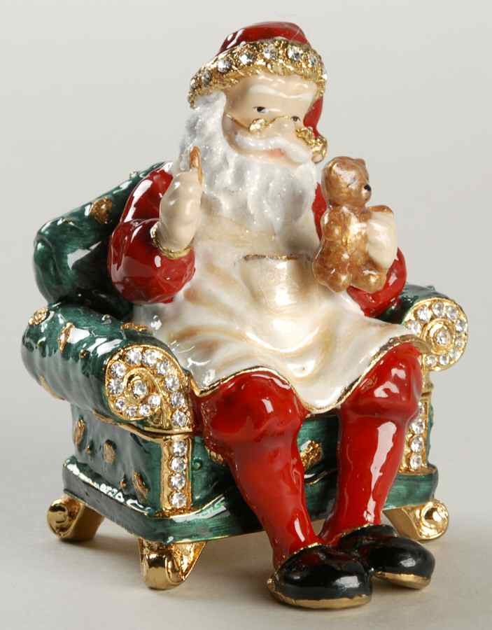 Christmas Bejeweled Boxes Santa In Chair - Boxed by Department 56-1
