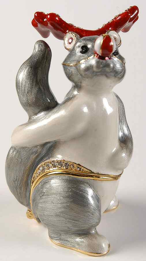 Christmas Bejeweled Boxes Woodland Animal-Squirrel - No Box by Department 56-1
