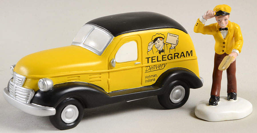 A Christmas Story Old Man's Telegram Delivered - No Box by Department 56-1