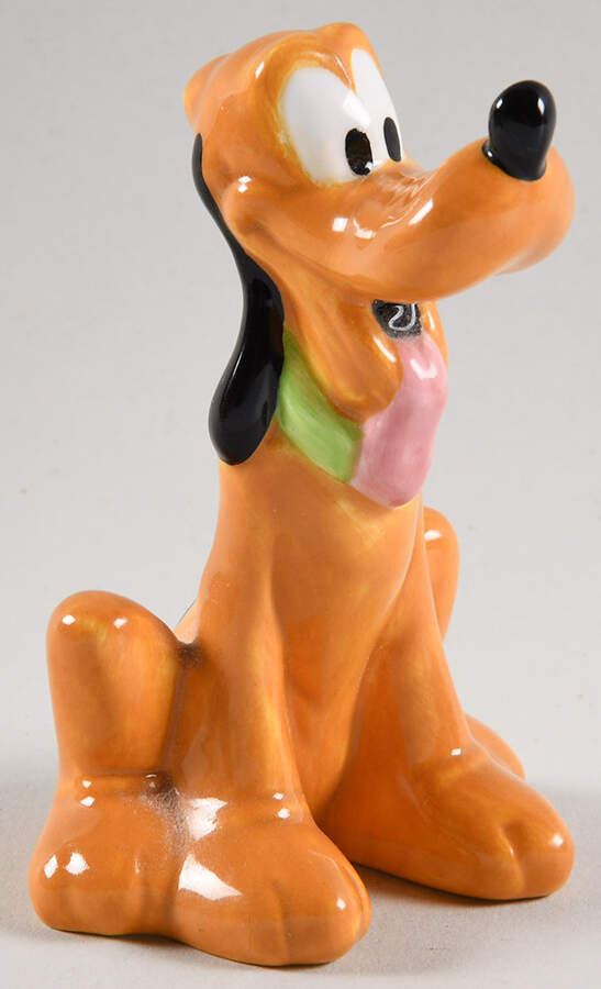 Disney Figurines Pluto-Tongue Out Green Collar - No Box by Disney-1