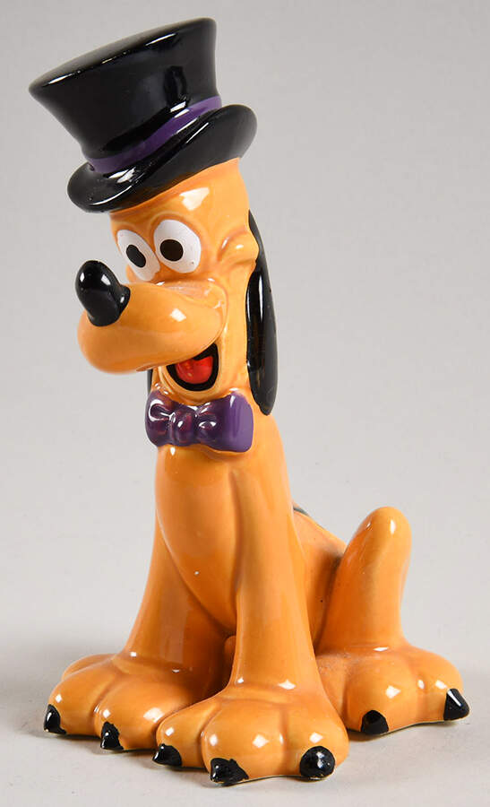 Disney Figurines Pluto-Top Hat Purple Bow Tie - No Box by Disney-1