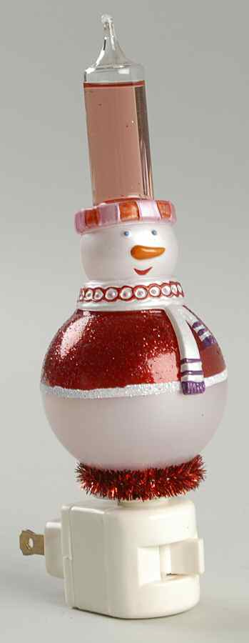 Night Lights Snowman-Red - Boxed by Department 56-1