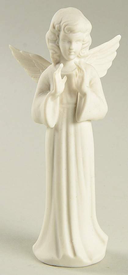 Angel Musicians Bisque Angel Singing - No Box by Dresden (German)-1