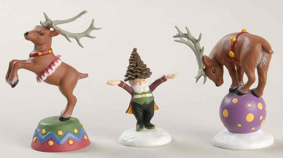 North Pole Woods Balancing Act-Set Of 3 - Boxed by Department 56-1