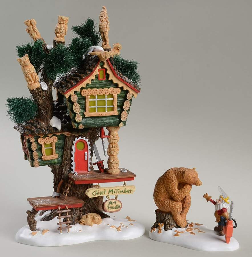 North Pole Woods Chisel McTimber Art Studio-Set Of 2 - Boxed by Department 56-1