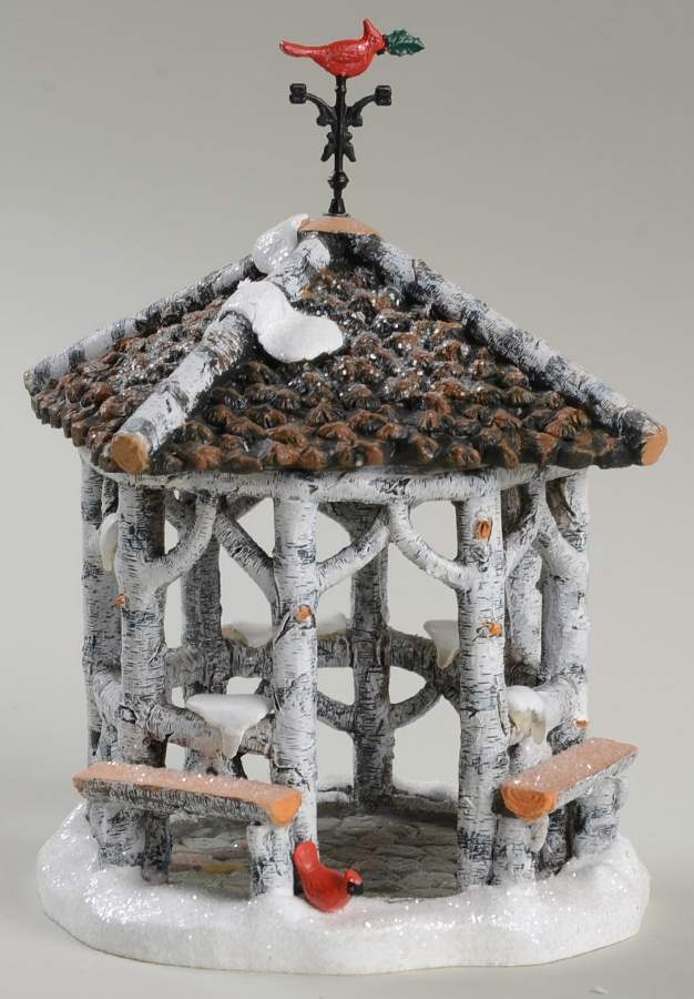 North Pole Woods Birch Gazebo - Boxed by Department 56-1