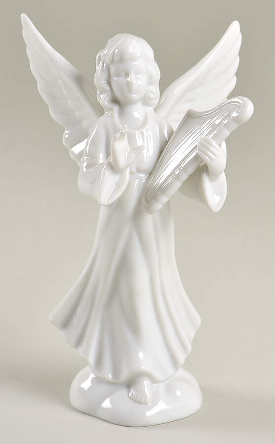 Angel Musicians #2 Angel With Harp - No Box by Sandizell-1