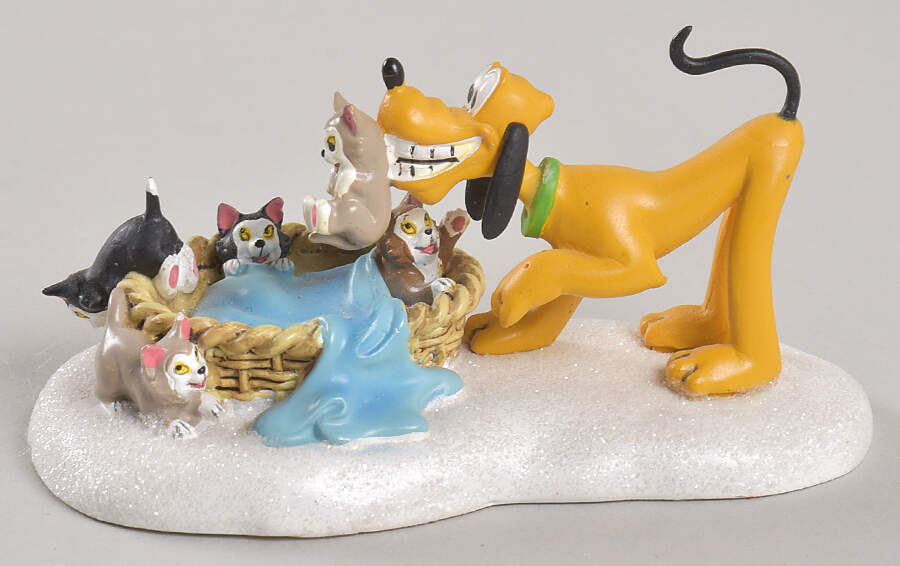 Mickey's Merry Christmas Village Pluto's Kittens - Boxed by Department 56-1