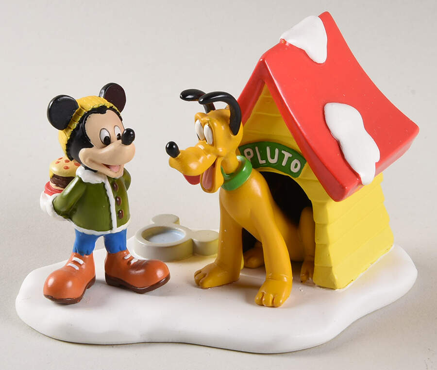 Mickey's Merry Christmas Village A Special Snack For Pluto - Boxed by Department 56-1