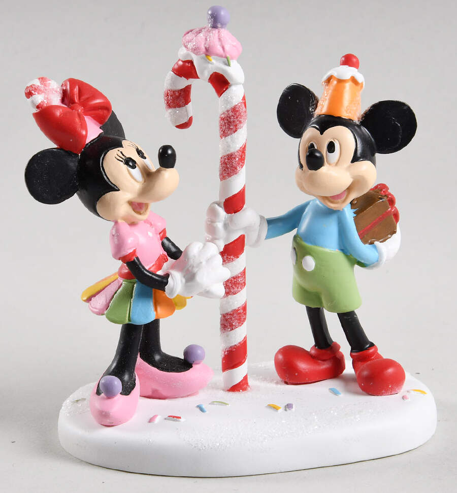 Mickey's Merry Christmas Village Mickey & Minnie Share A Treat - Boxed by Department 56-1