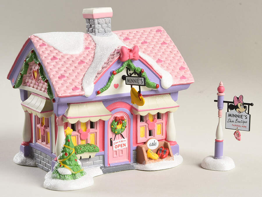 Mickey's Merry Christmas Village Minnie's Shoe Boutique - Boxed by Department 56-1