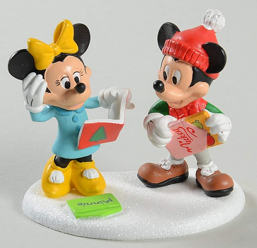 Mickey's Merry Christmas Village Mickey & Minnie Card Exchange - No Box 60 by Department 56-1