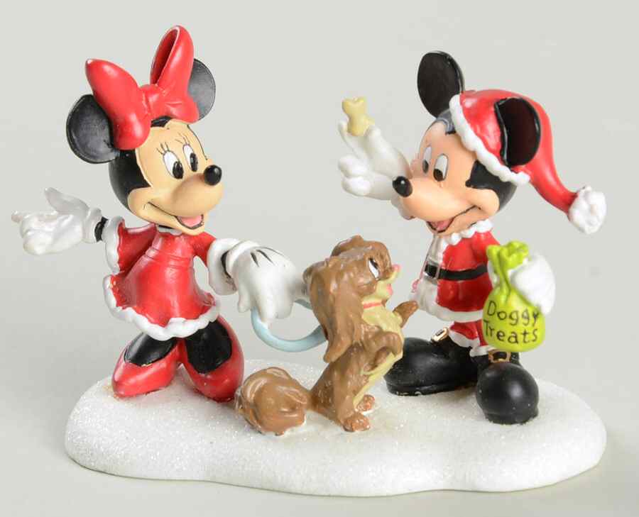 Mickey's Merry Christmas Village A Treat For Minnie's Dog - No Box by Department 56-1
