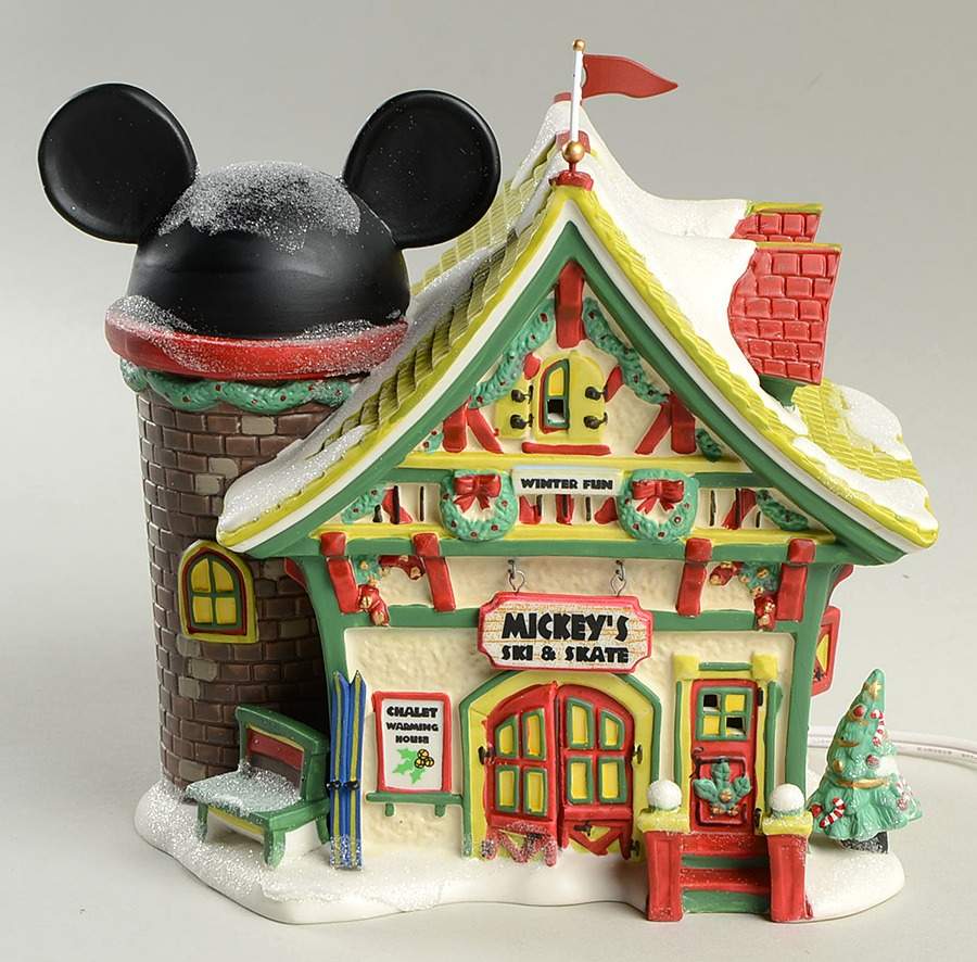 Mickey's Merry Christmas Village Mickey's Ski & Skate Shop - Boxed by Department 56-1