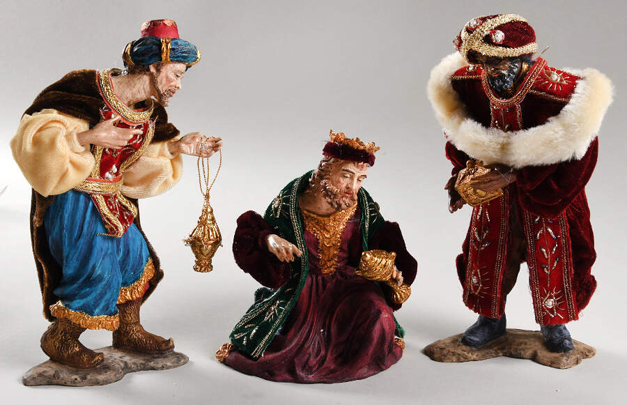 Neapolitan Nativity Three Kings-Boxed Set Of 3 - With Box by Department 56-1